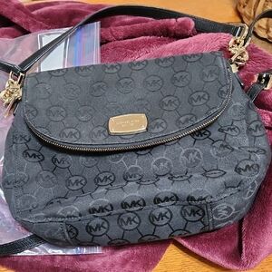 Michael Kors Charcoal Logo Crossbody Bag